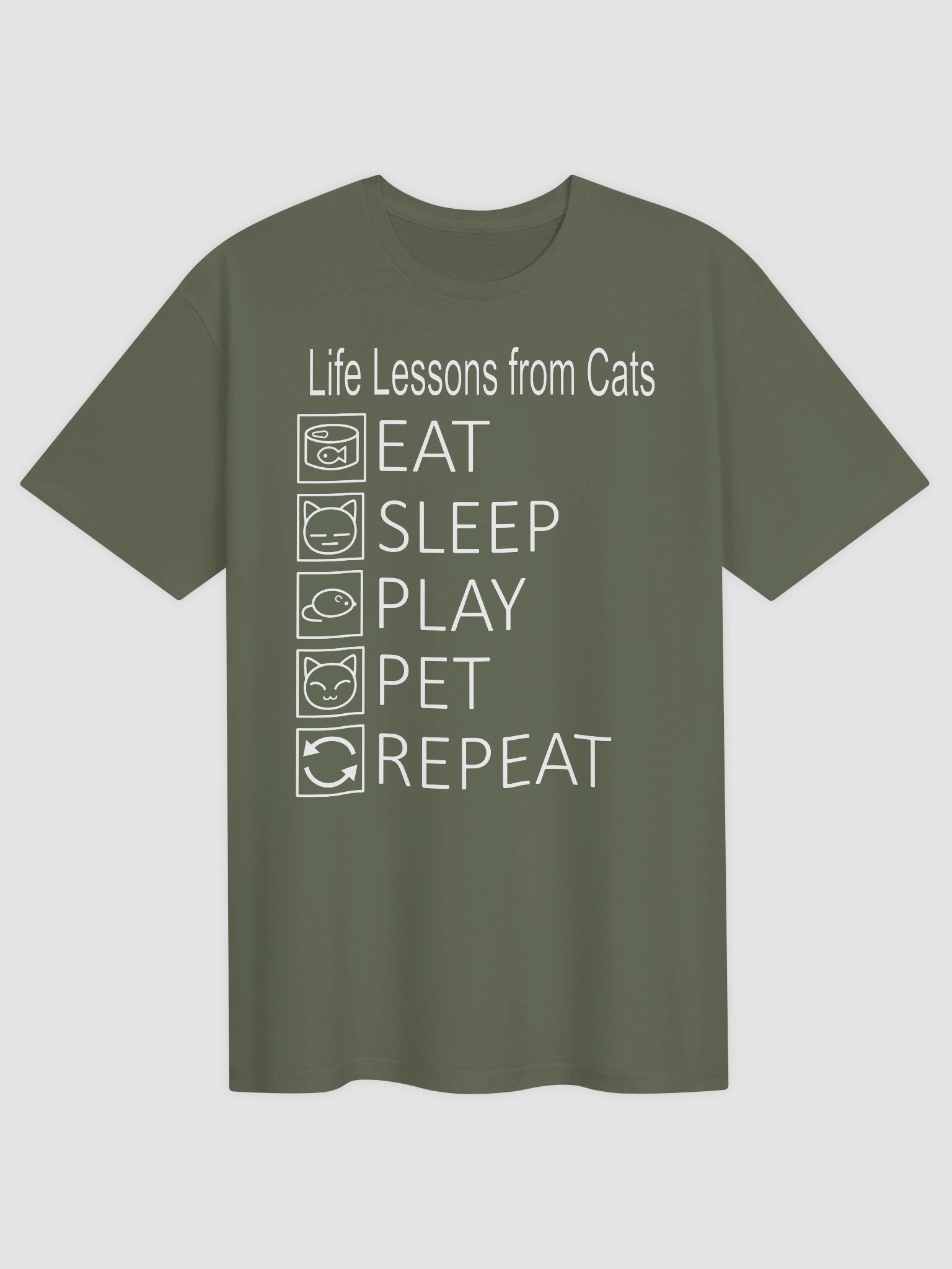 Life Lessons from Cats (White Print) - Unisex Adult Super Soft Lightweight T-shirt product image (1)