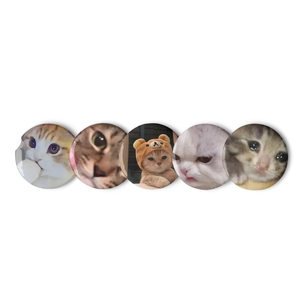 Set of Pin Buttons: Meme Cats 46 product image (3)