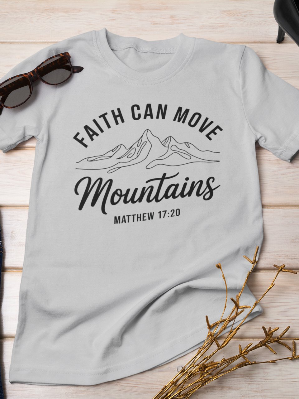 Christian Shirt Faith Can Move Mountains product image (1)