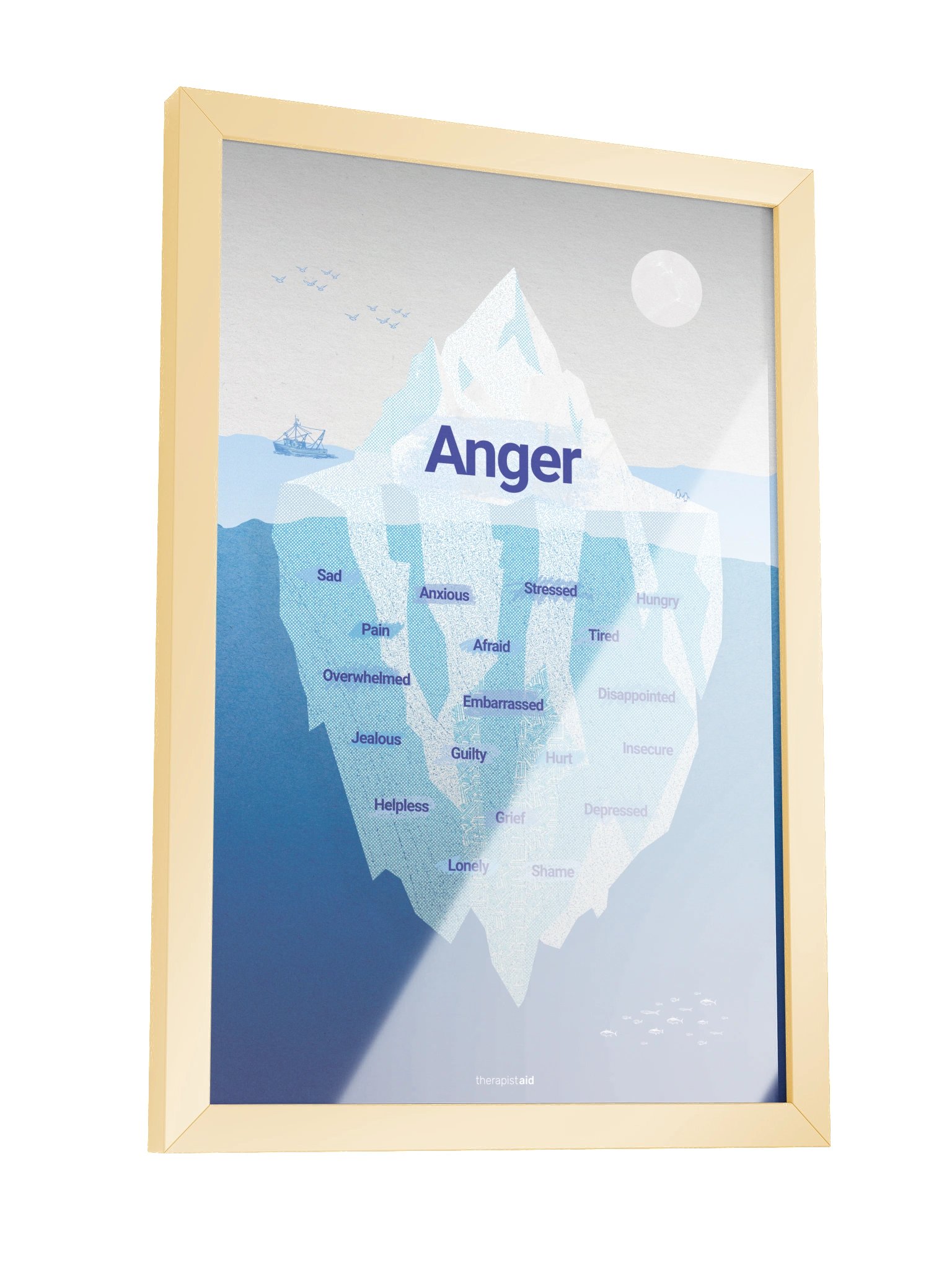 Anger Iceberg framed artwork (papercraft style) product image (3)