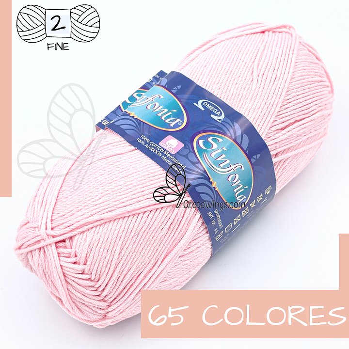 SINFONIA – Premium Mercerized Cotton Yarn🧶 [100g]100% Mercerized Cotton product image (1)