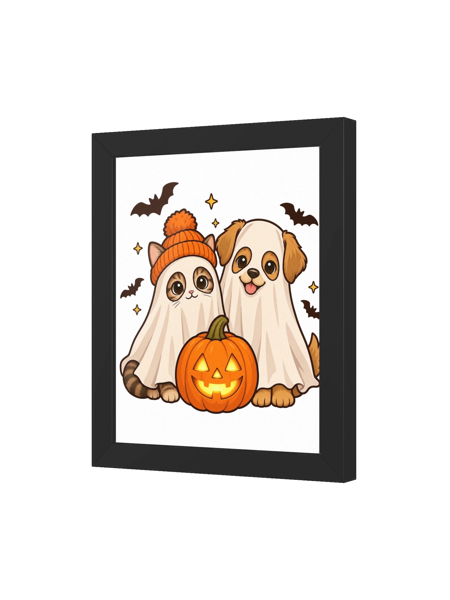 Ghostly Paws Halloween Framed Poster product image (15)