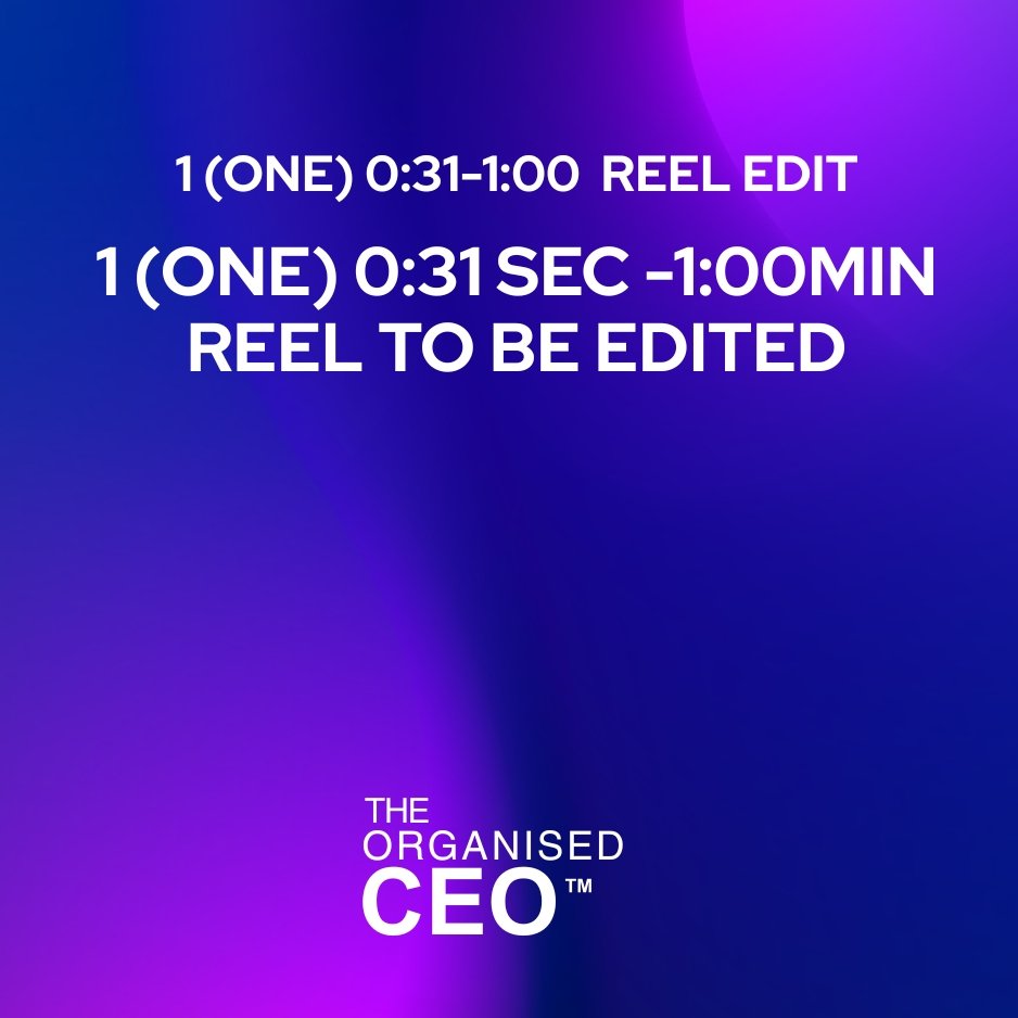 1 (ONE) 0:31 sec -1:00min REEL TO BE EDITED product image (1)