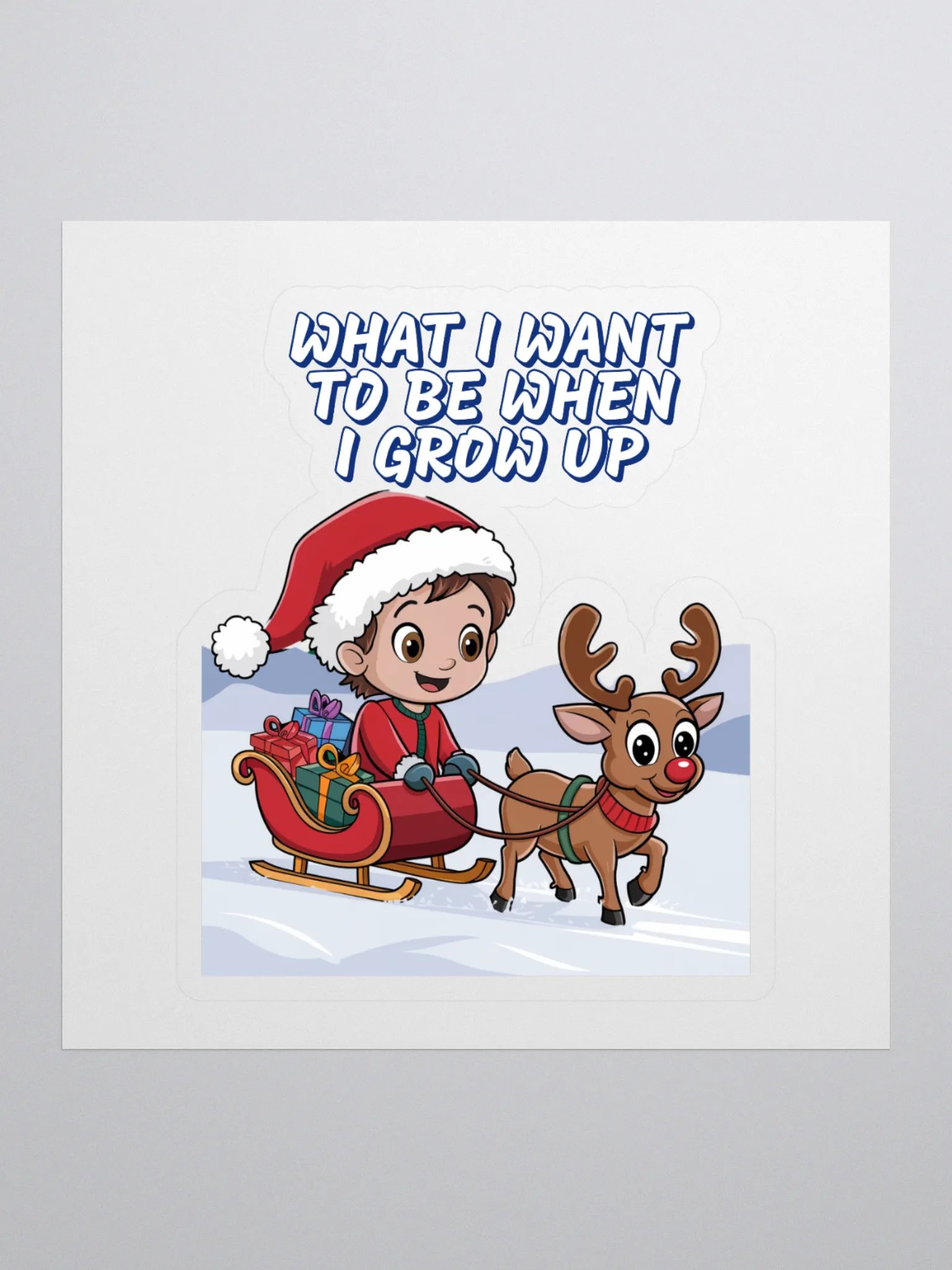 What I Want To Be When I Grow Up - Young Santa Sticker product image (1)