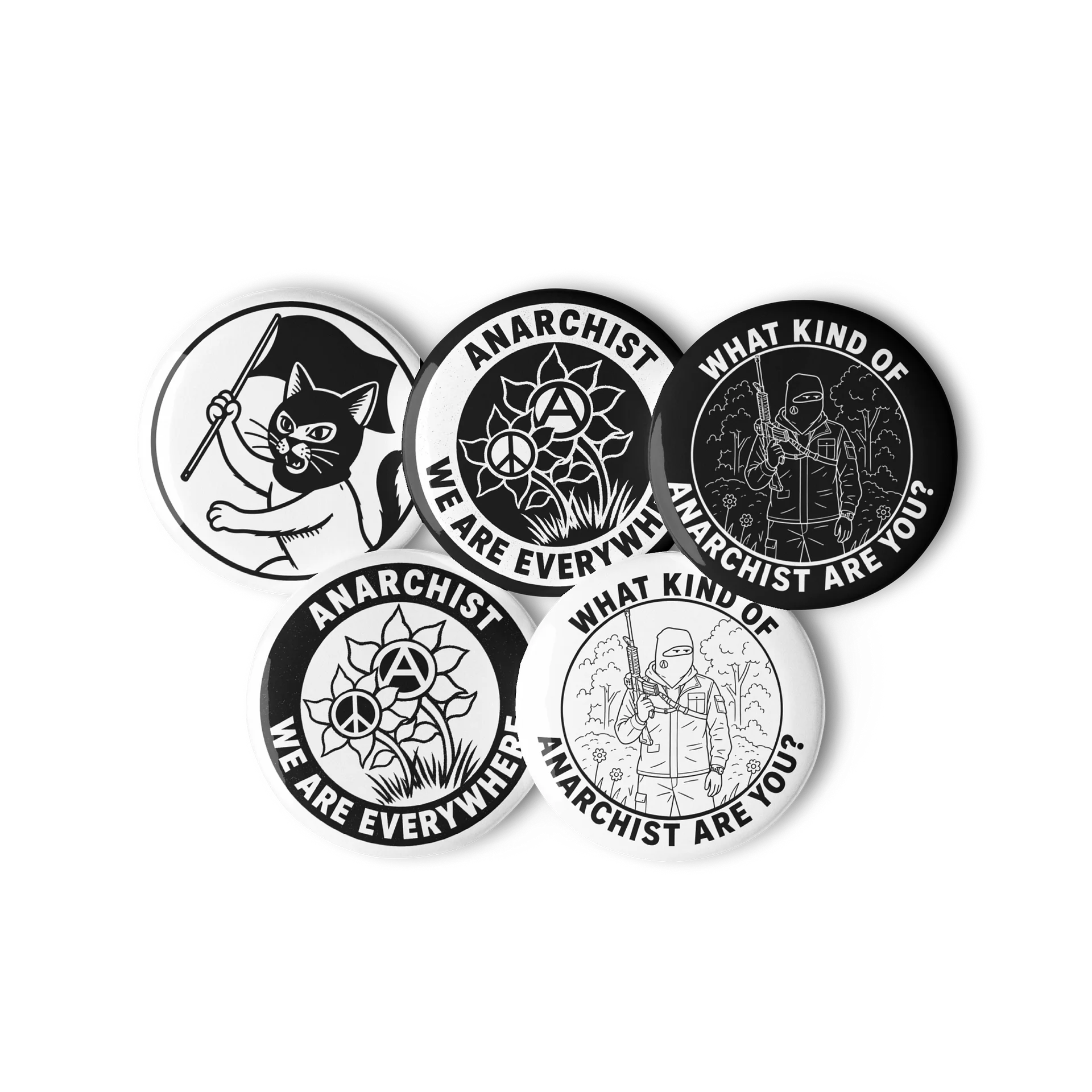 ANARCHIST BUTTON SET #4 product image (2)
