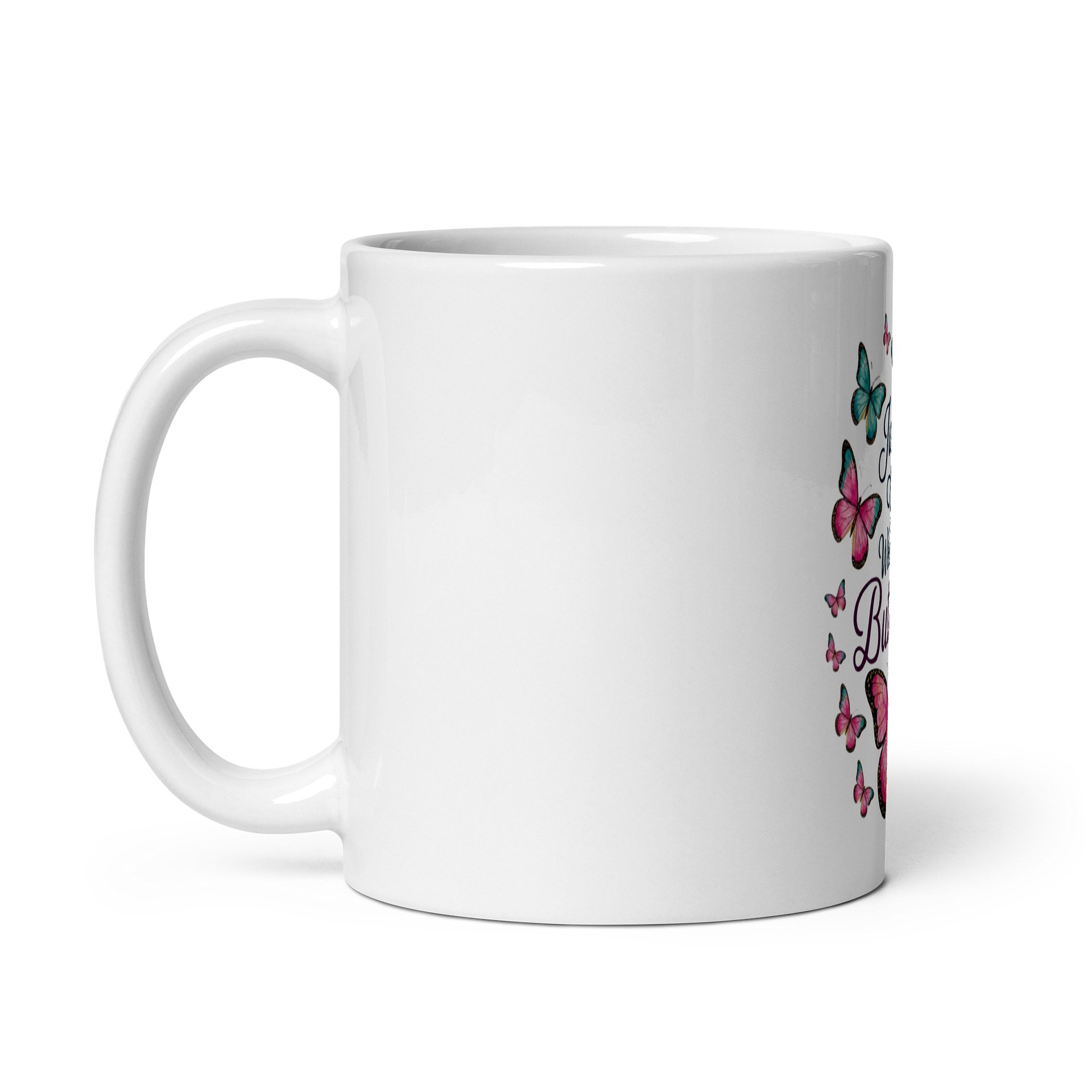 Butterfly Bliss White Glossy Mug product image (3)