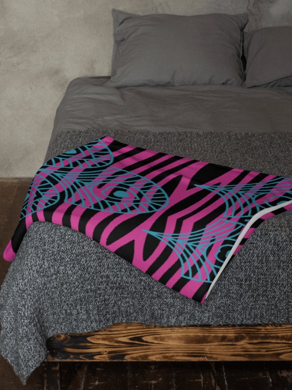 Pink Peacock Feathers Paradise Throw Blanket product image (11)