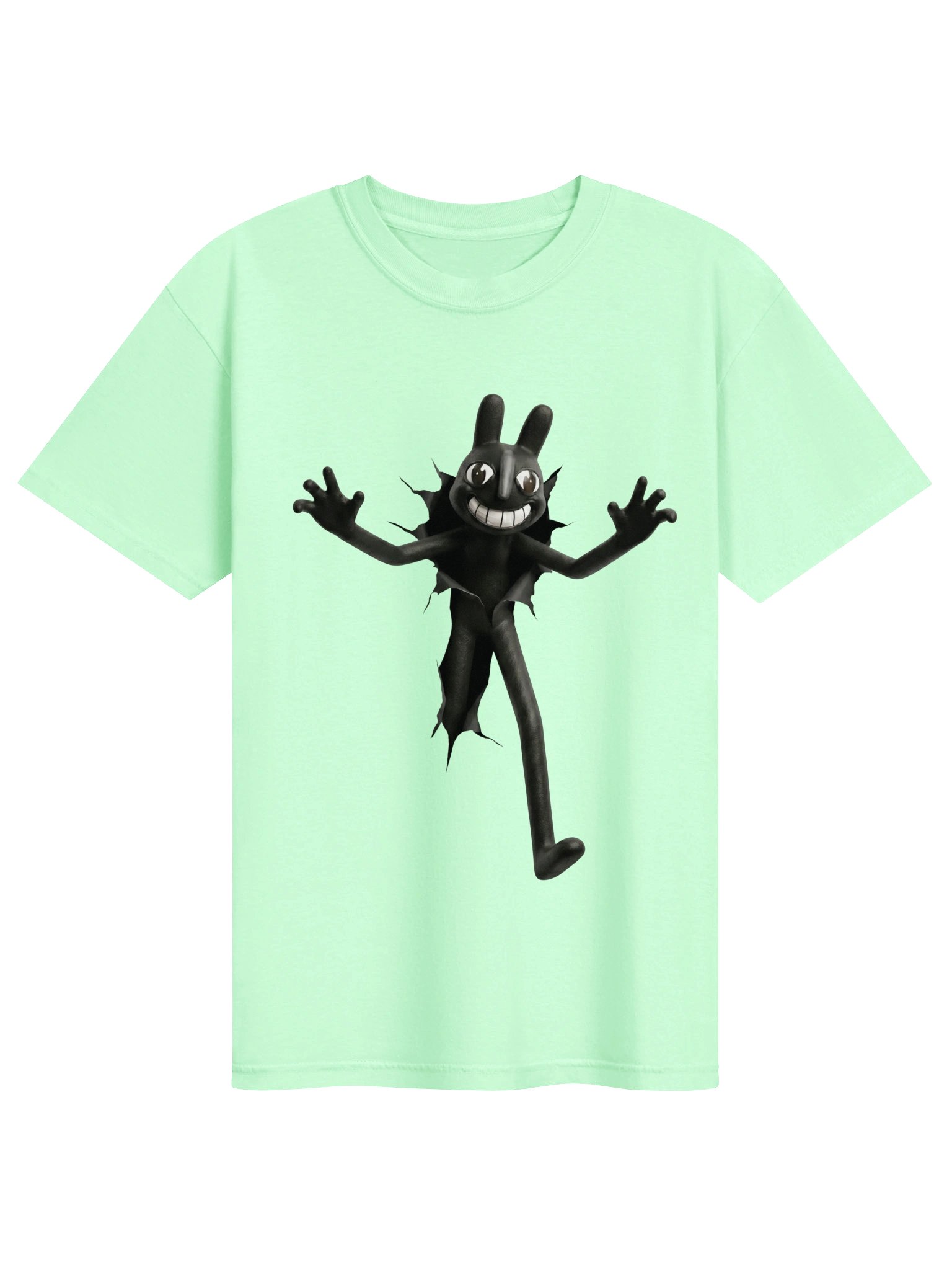 Ripped Wall Rabbit T-Shirt – Creepy Horror Aesthetic Unisex Tee product image (73)