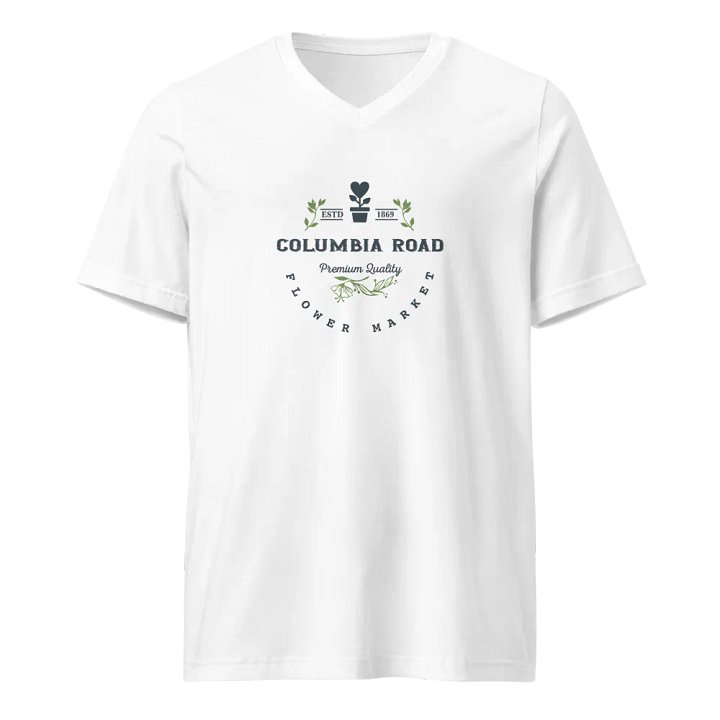 Columbia Road Market Unisex V Neck T Shirt (White) product image (1)