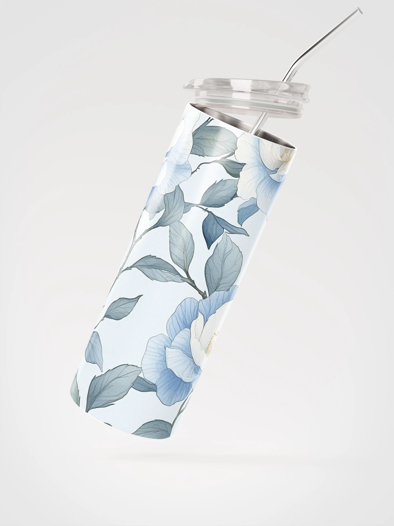 Blue Blooms Stainless Steel Tumbler product image (2)