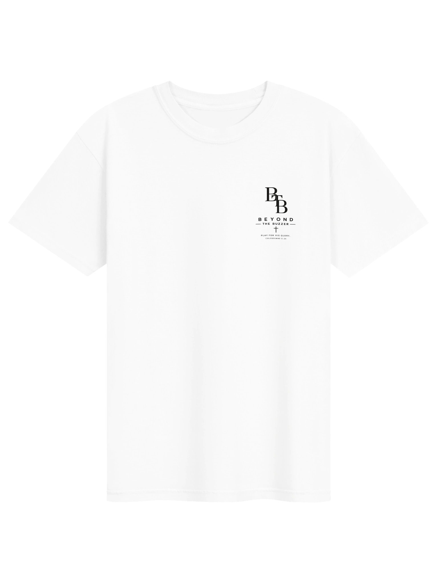 Behind the Buzzer Basic White Tee product image (1)