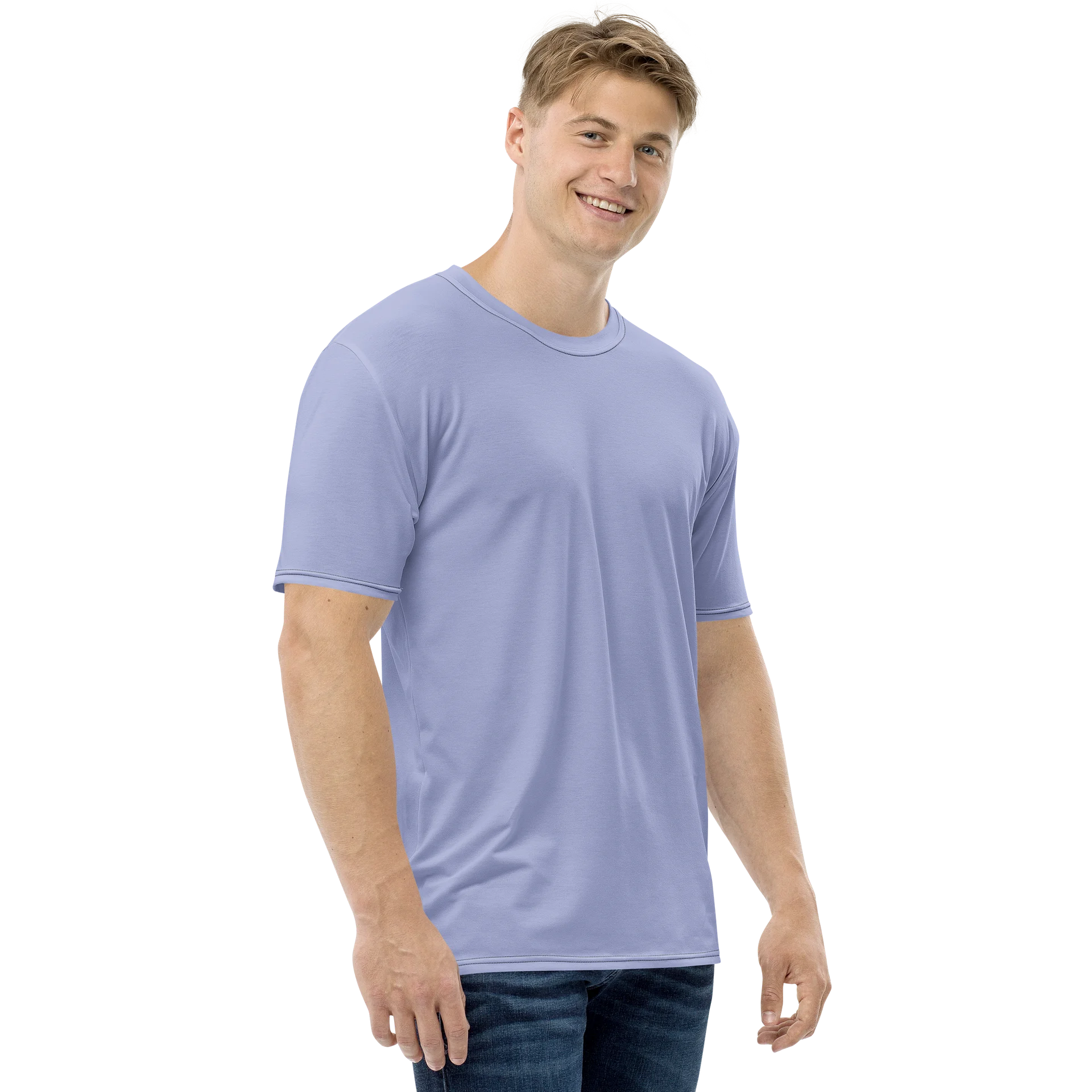 Lavender Minimalist All-Over Print Crew Neck Tee product image (4)
