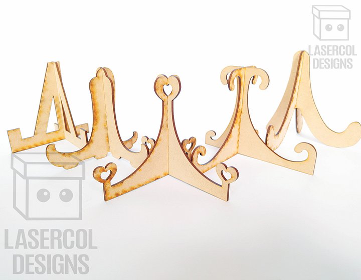 Easel Plate Stand Bundle (Set 1-2-3-4) - Laser Cut Files product image (2)