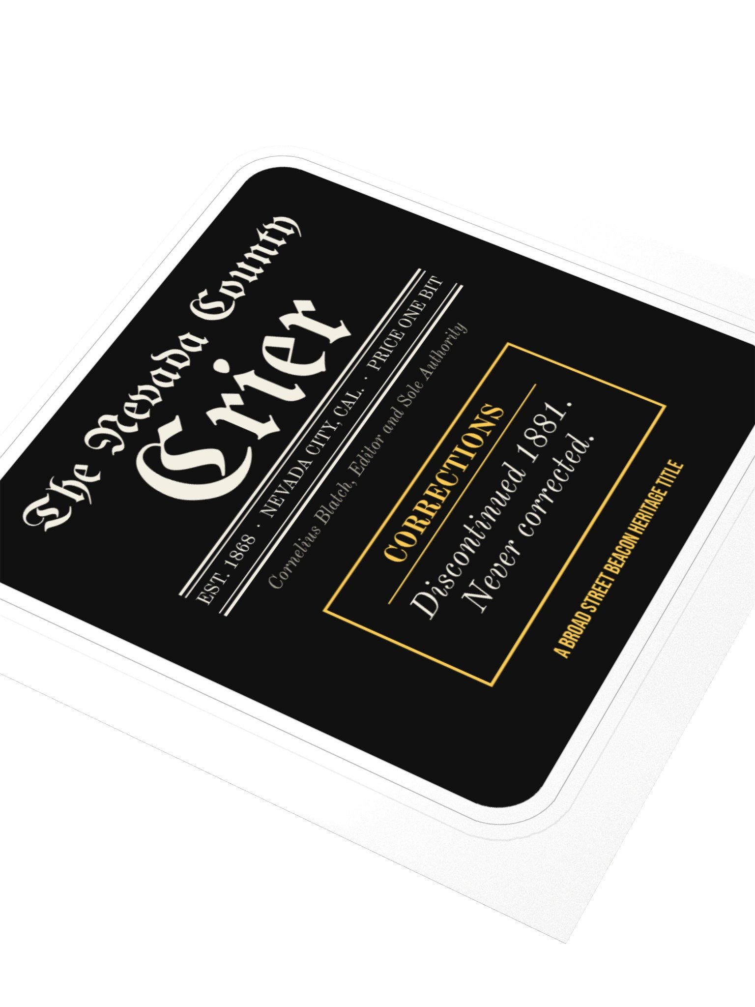 The Nevada County Crier Sticker product image (3)