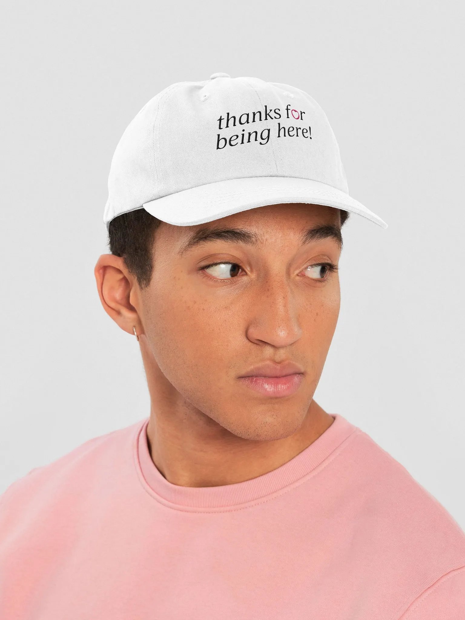 thanks for being here! Hat (Pink) product image (1)