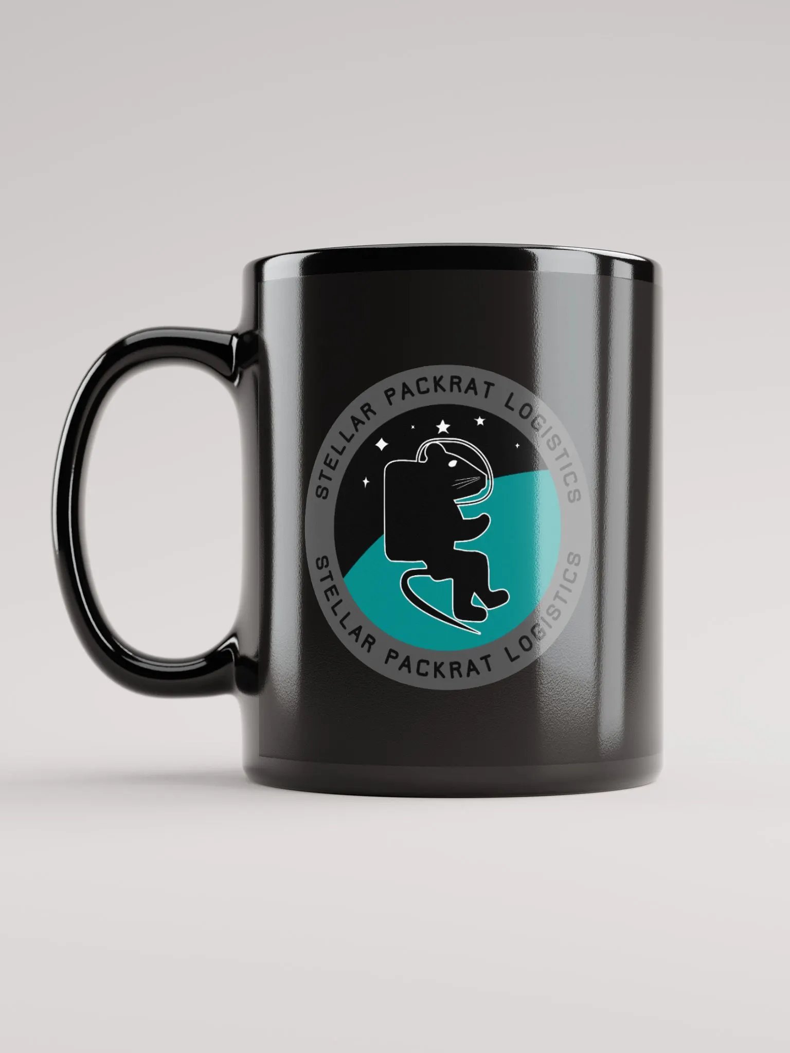 Stellar Packrat Logistics Black Glossy Mug product image (6)