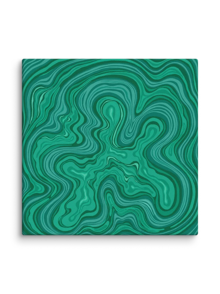 Verdant Swirls Canvas Art - Stone No. 7 product image (108)