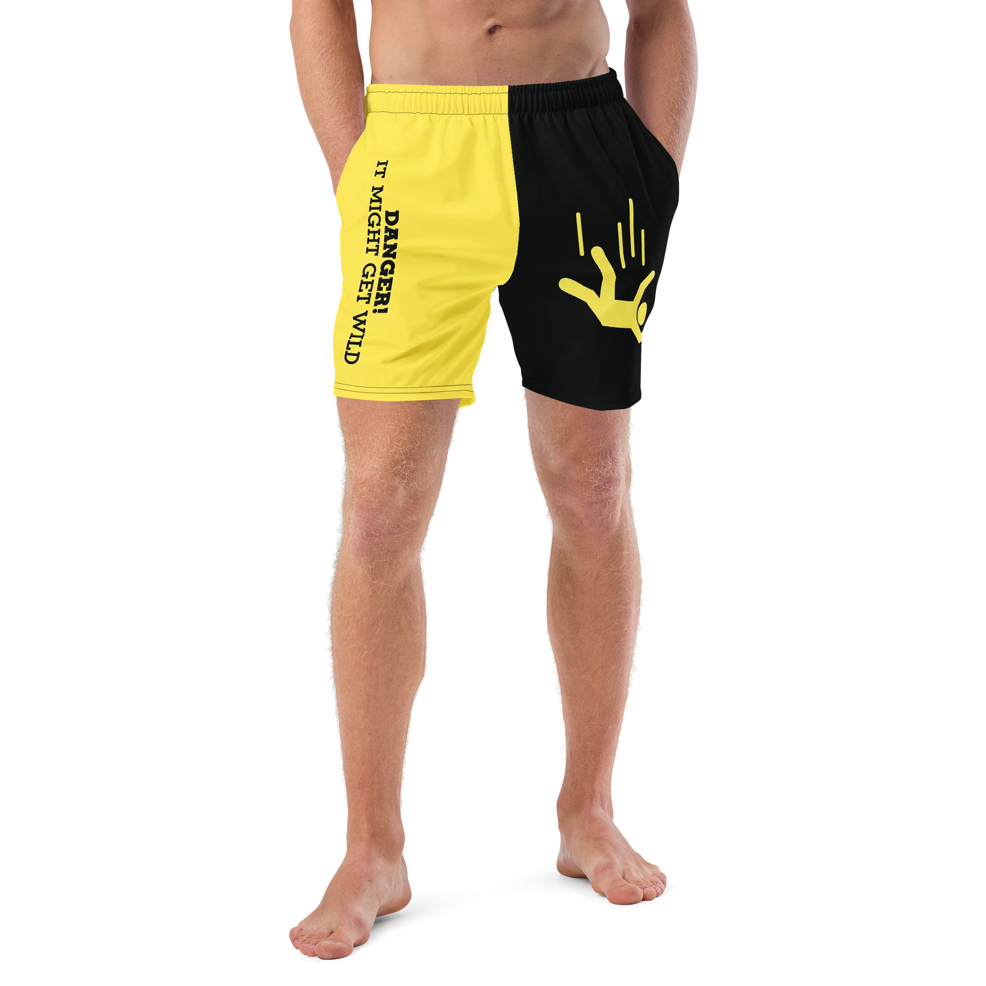 DANGER! - Black/Yellow Swim Trunks product image (4)