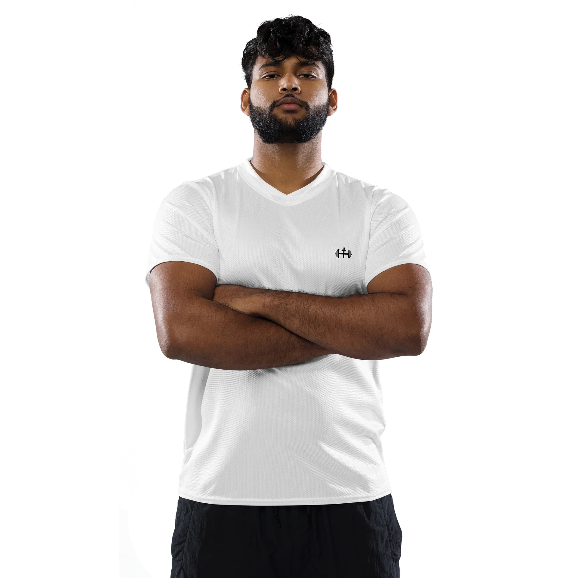 His House Mens Performance V-Neck T-Shirt - White product image (2)