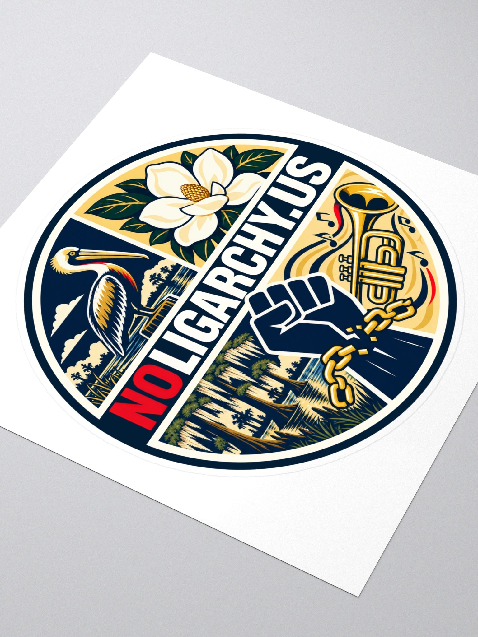 Louisiana NOLIGARCHY.US sticker product image (3)