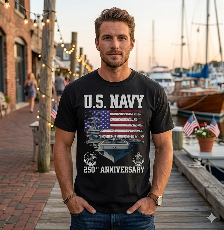 U.S. Navy 250th Anniversary Heritage Tee - Comfort Colors 1717 product image (2)