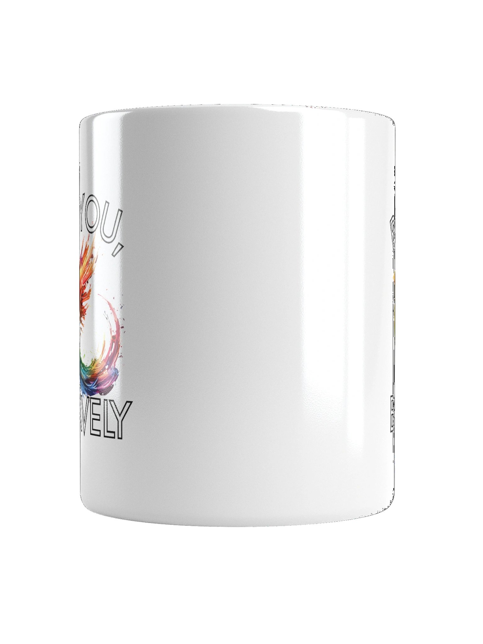 Colorful Rainbow Phoenix with Quote "Be You, Bravely" Mug product image (17)