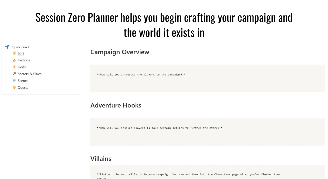 DnD Campaign Codex | Notion Template product image (2)