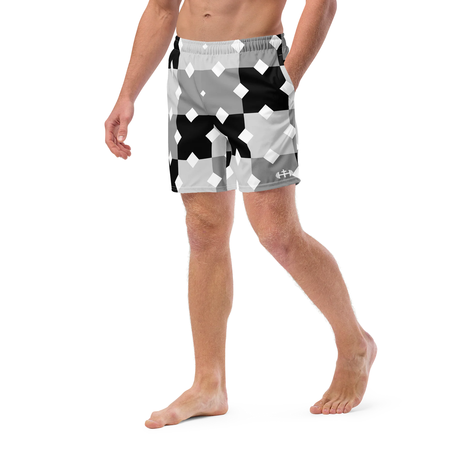 His House Mens Swimsuit - Monochrome Mosaic product image (5)