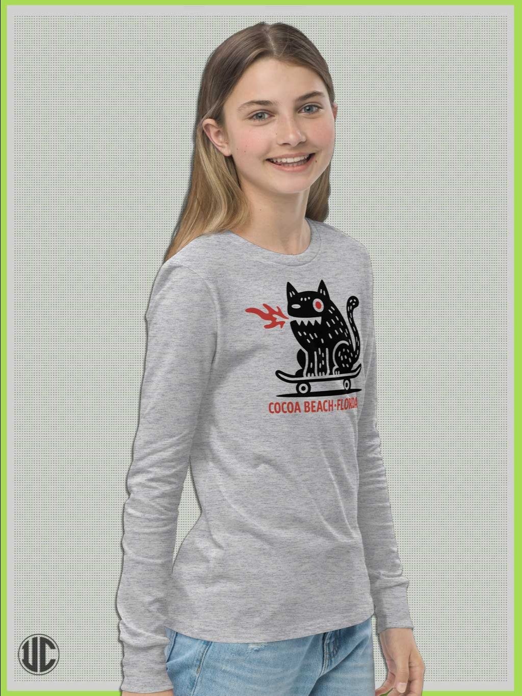 Long Sleeve Tee for Kids | Cocoa Beach | Skater Long Sleeve T-Shirt product image (8)