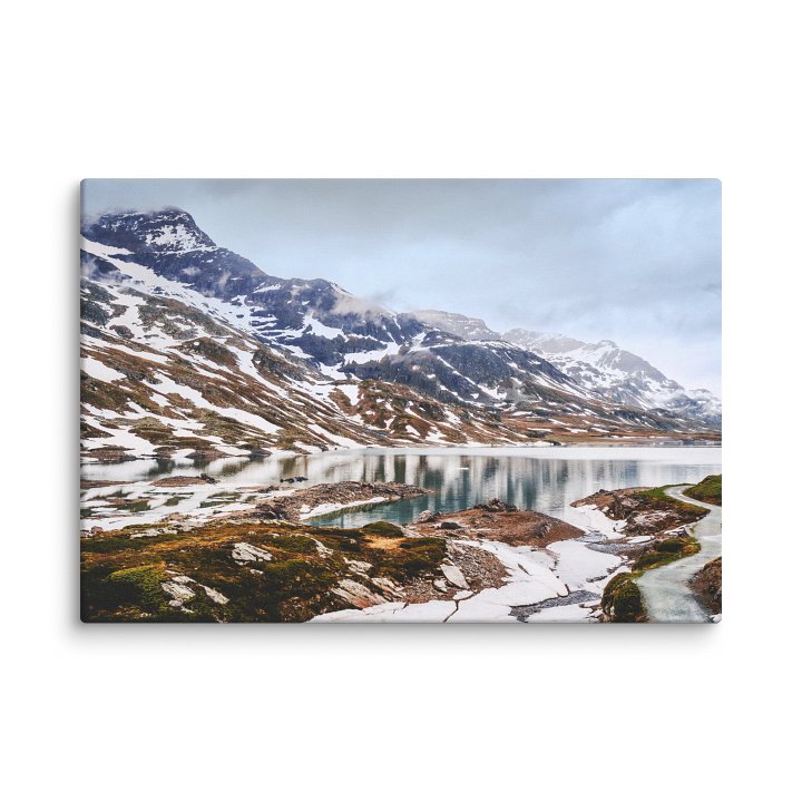 Lago Bianco, Bernina Pass, Swiss Alps, Switzerland Canvas Print product image (2)