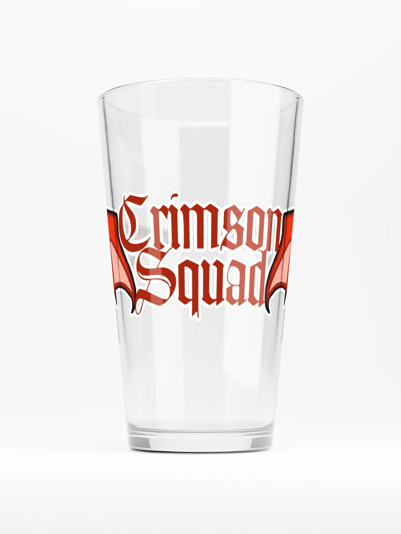 Cimson Squad Winged Logo Pint Glass product image (1)