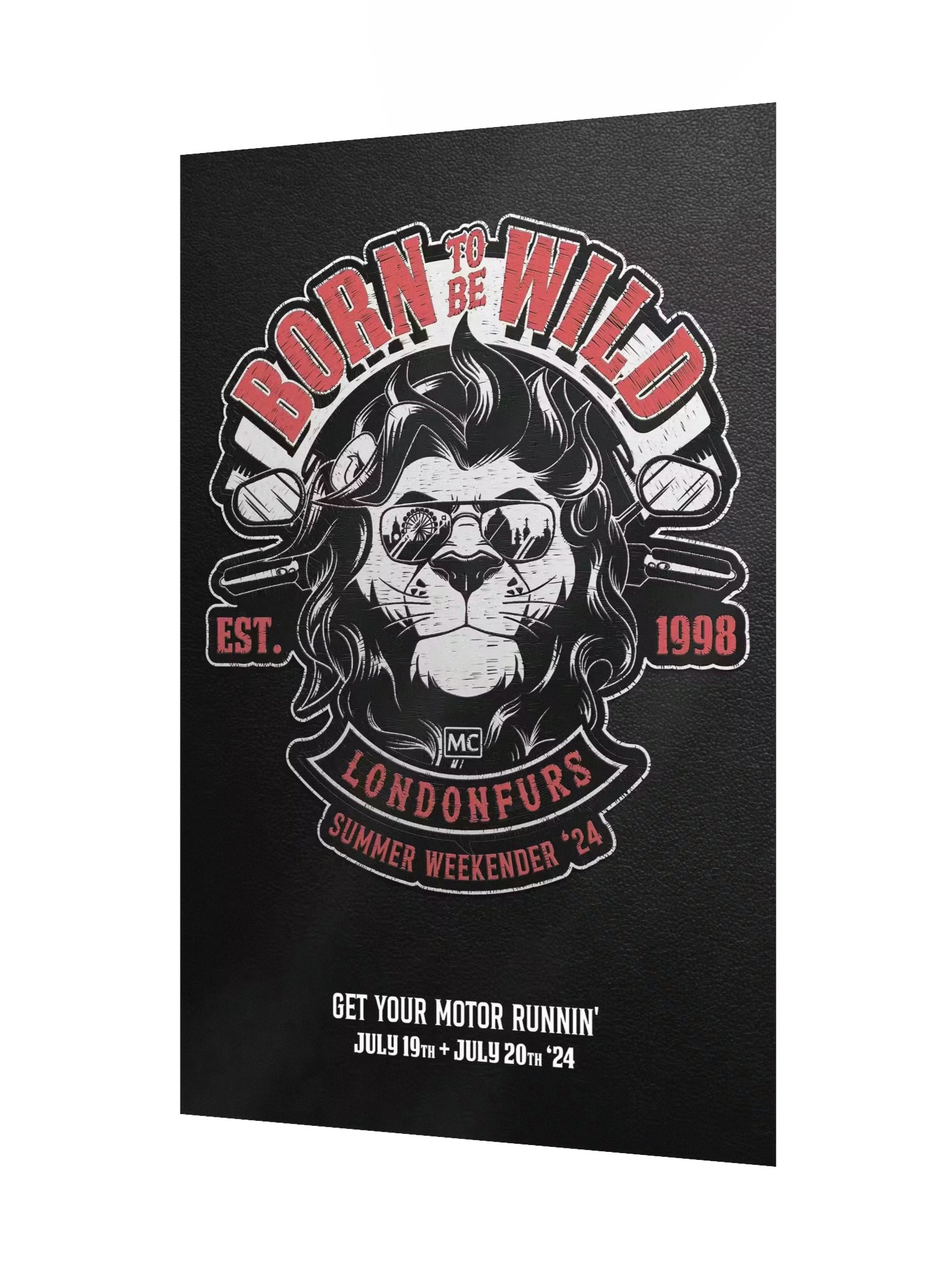 LondonFurs Summer Weekender '24 - Born to be Wild Crest - Poster product image (3)