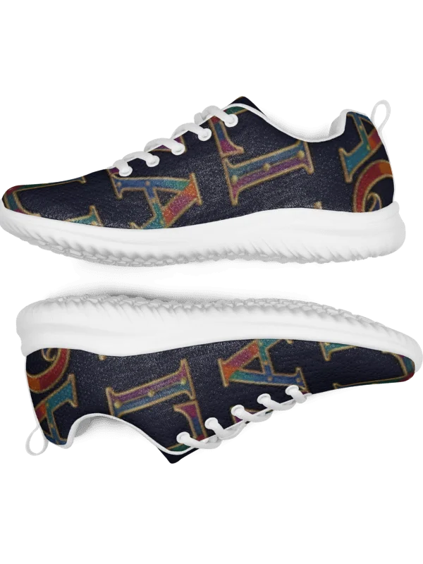 XZAQLI "Jeweled Script" Premium Women's Sneakers (Navy Blue) product image (5)