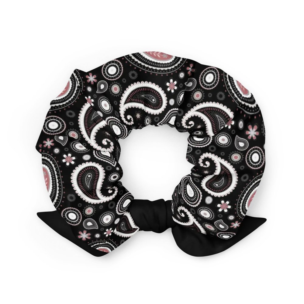 Black Paisley Dreams All-Over Print Scrunchie product image (10)