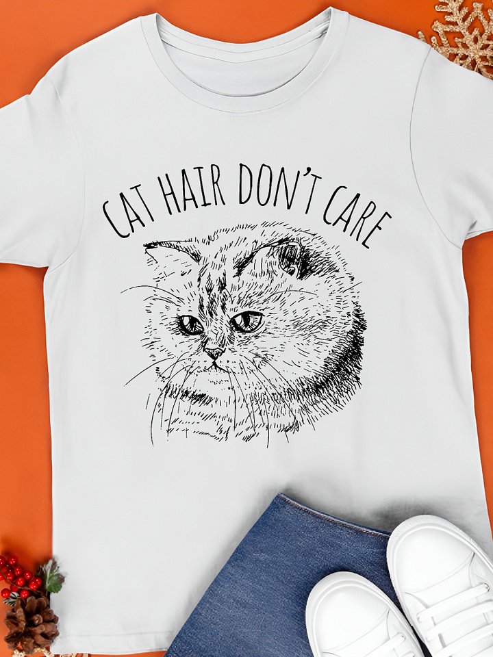 Cat Hair Don’t Care T-Shirt product image (1)