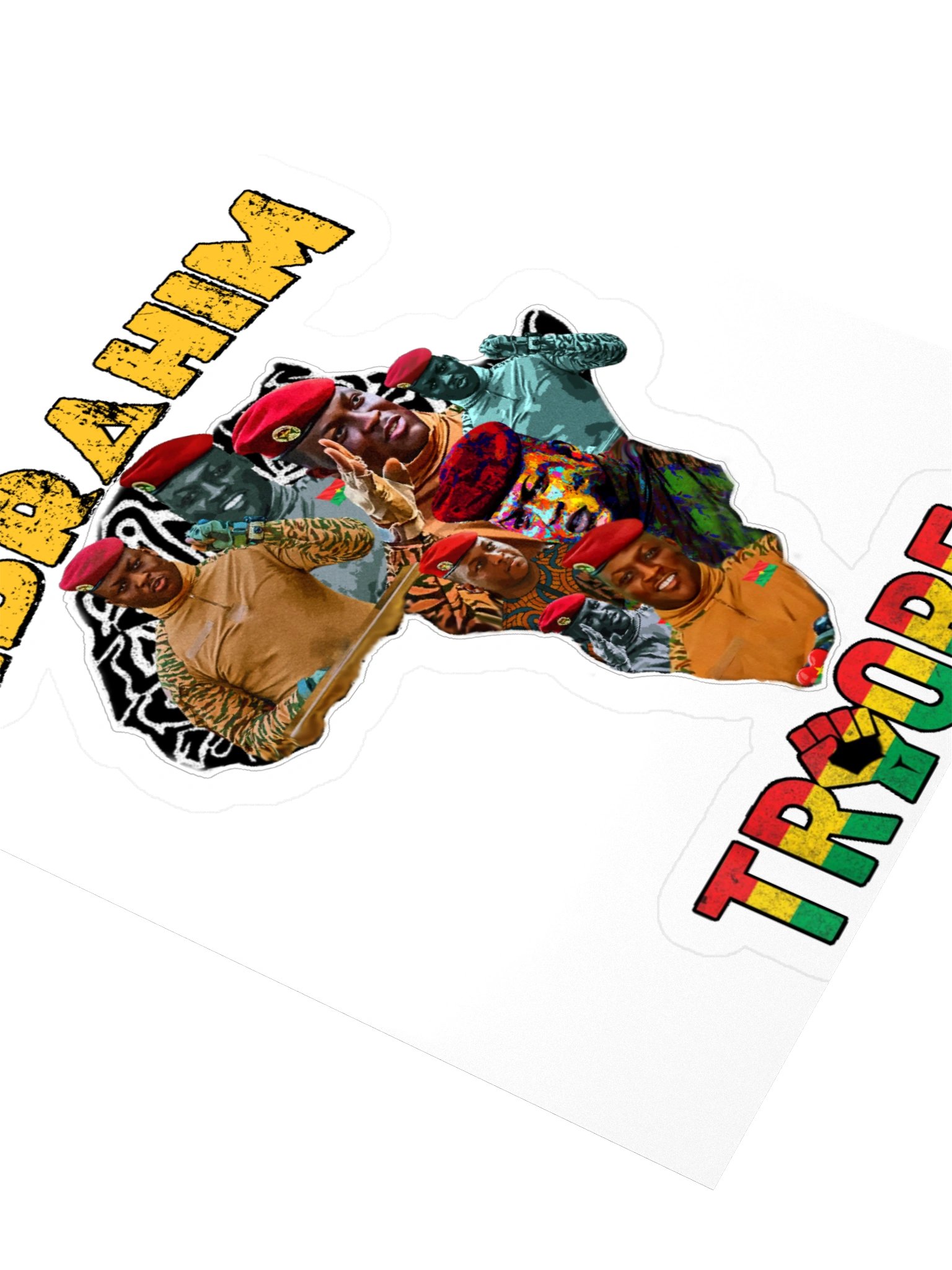 Ibrahim Traoré Africa Map Sticker | Pan-African art product image (8)