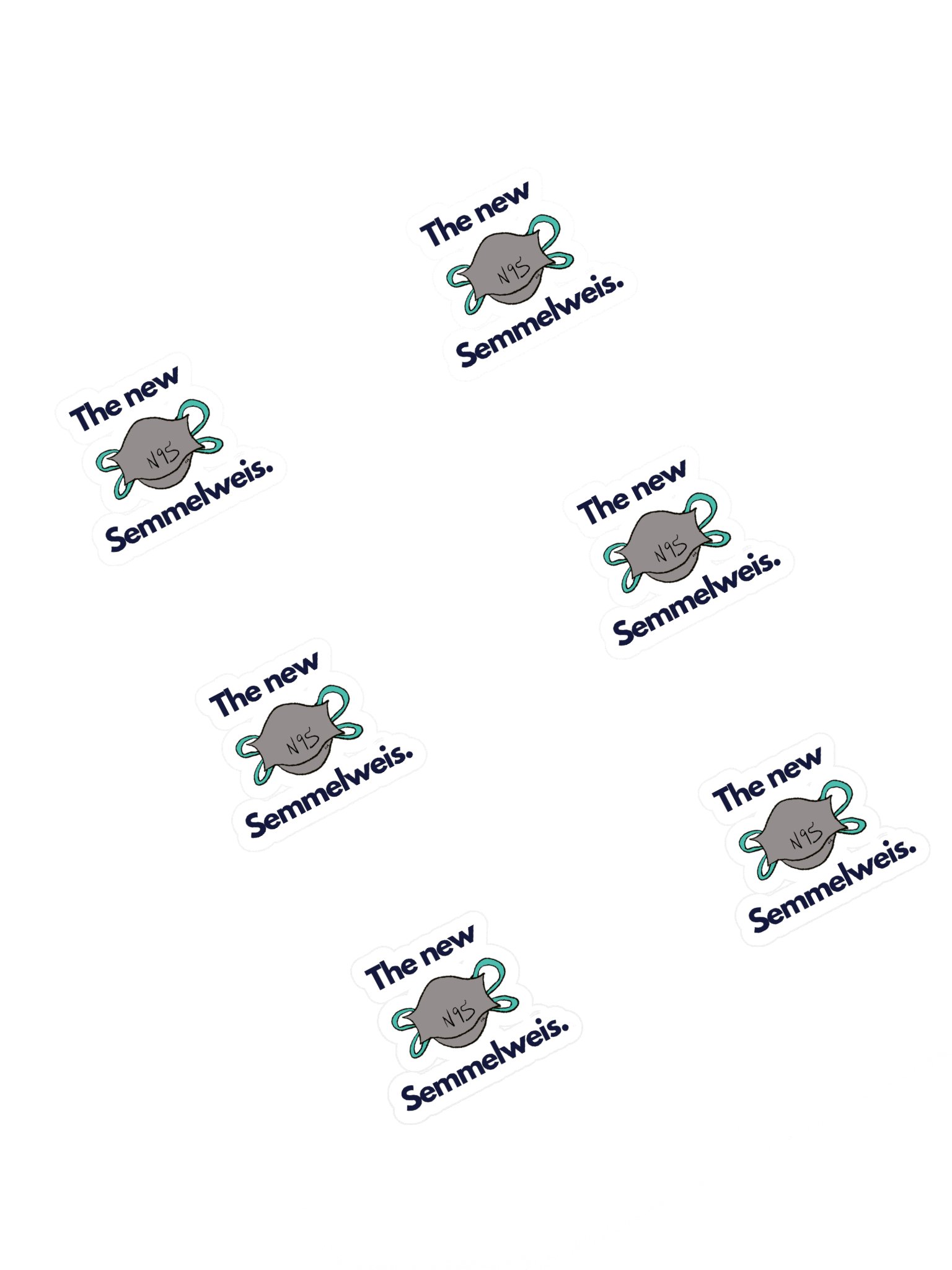 The New Semmelweis sticker 6 pack (Long Covid edition) product image (1)