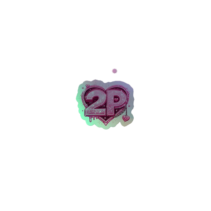 2P Heart Holographic Sticker product image (1)