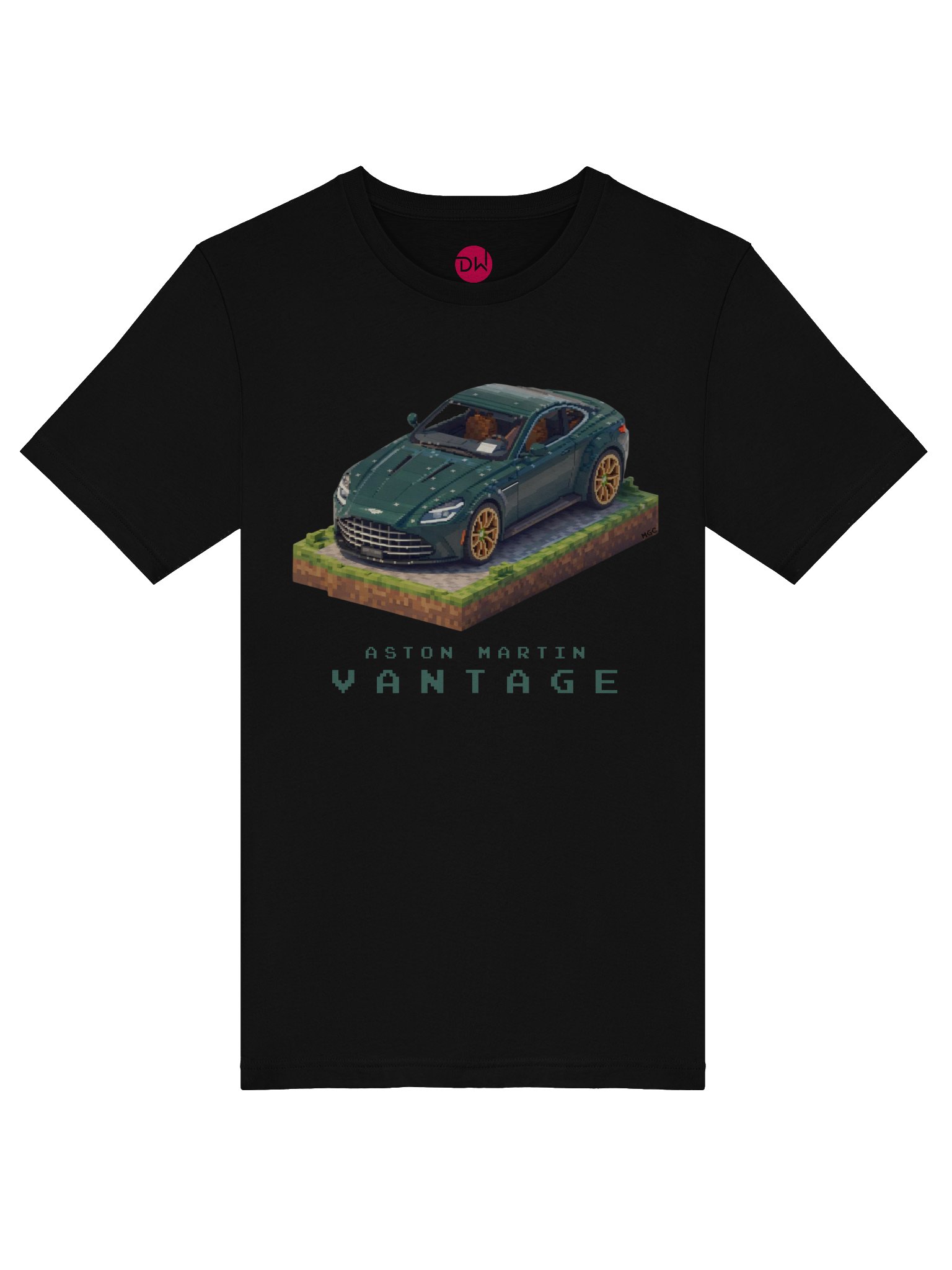 Green Aston Martin Vantage Shirt (Pixel, Retro, Minecraft) product image (38)