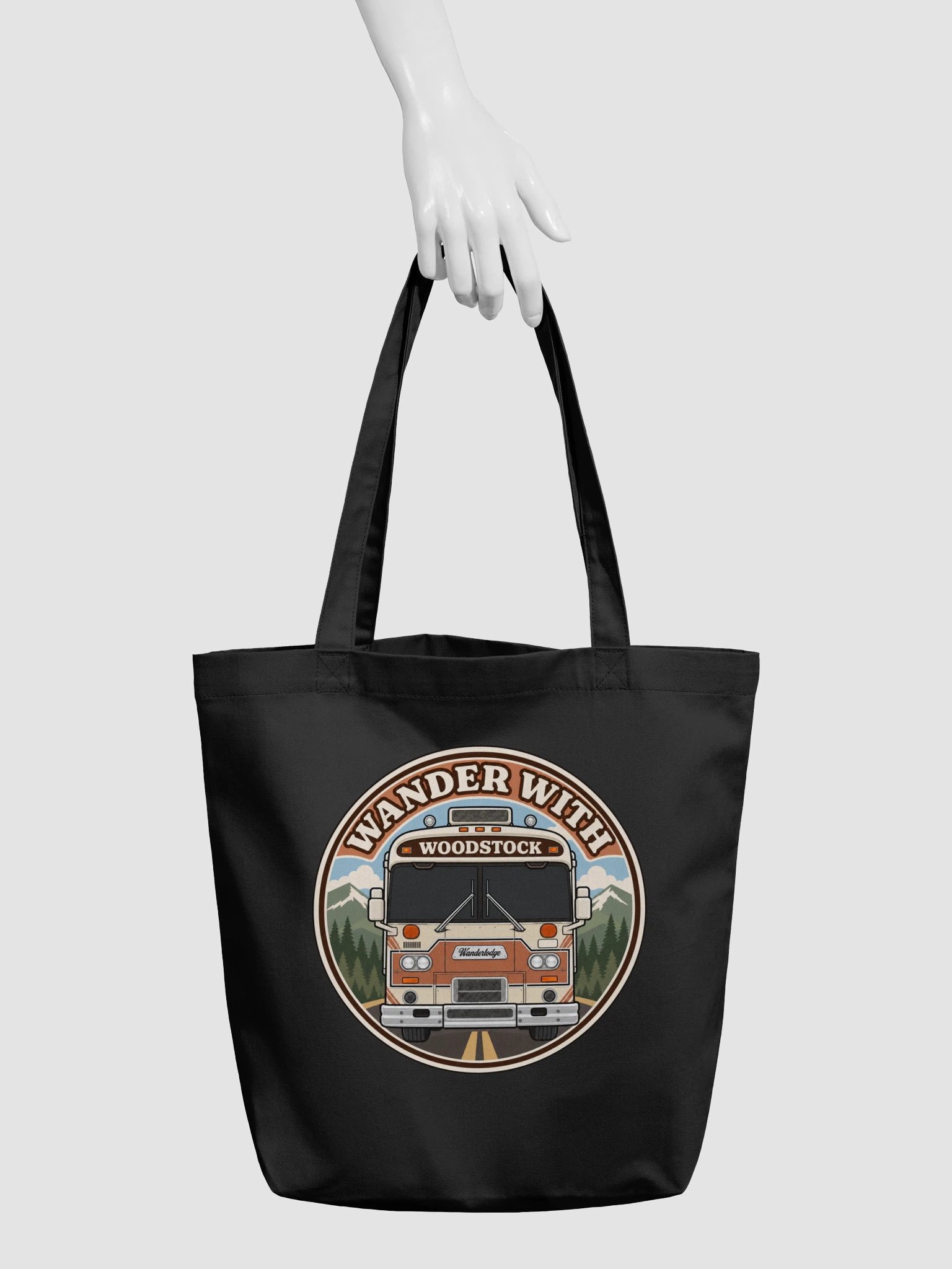 Woodstock Market Miles Organic Tote — Front & Center — Dark Windshield product image (4)