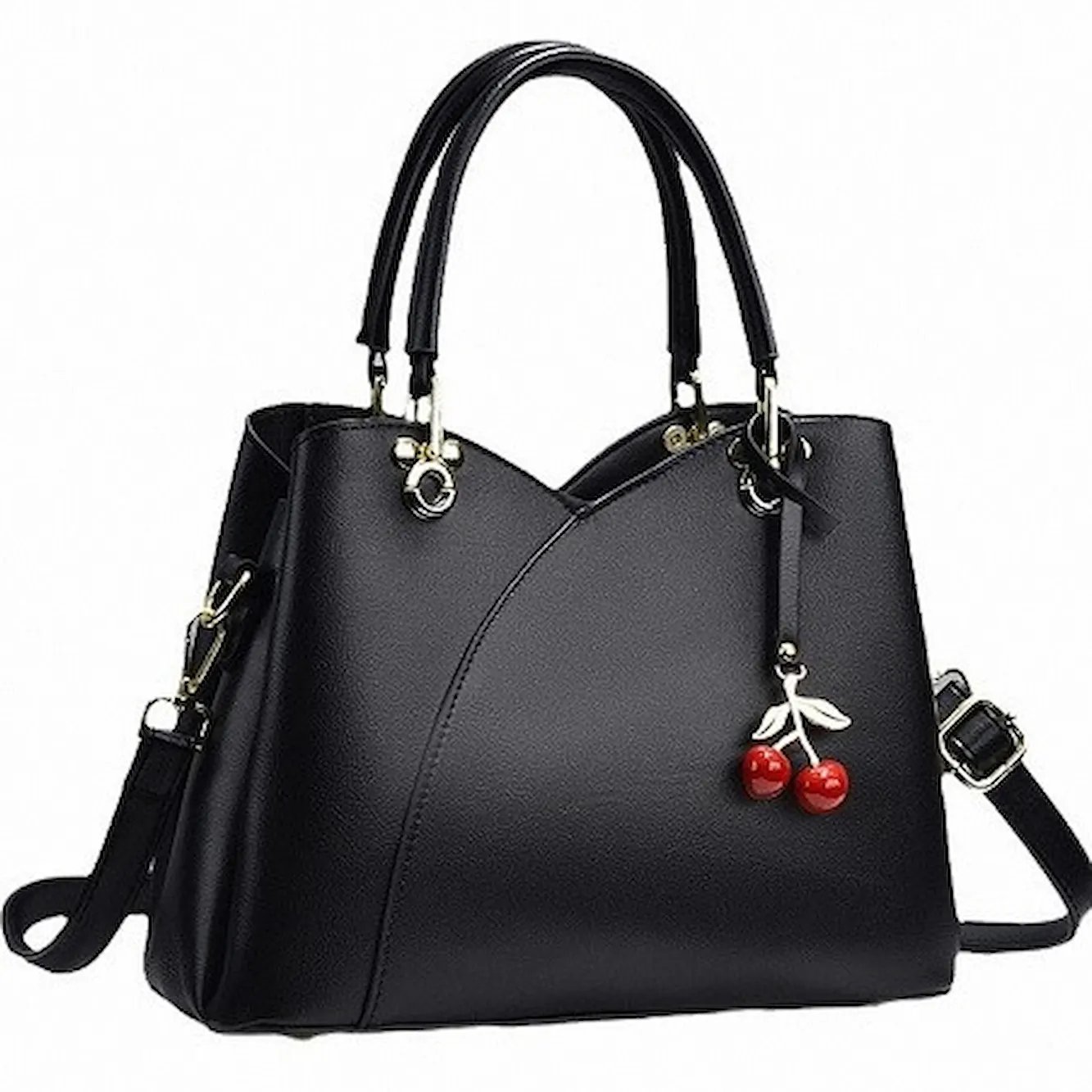 حقيبة يد نسائية أنيقة بتصميم الكرز الأحمر product image (7)