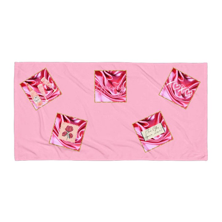 🍓 Glowlita "Blush Blossom" Lolita Beach Towel product image (1)