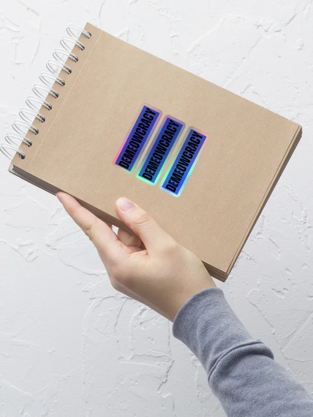 DEMEOWCRACY Holographic Blue Sticker Sheet product image (10)