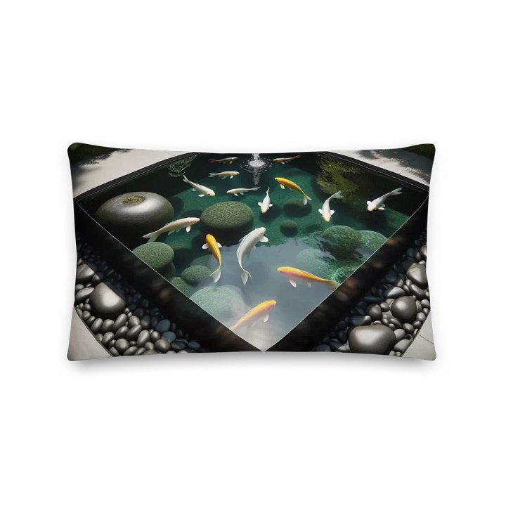 Tranquil Koi Pond Premium Pillow | AI Design product image (2)