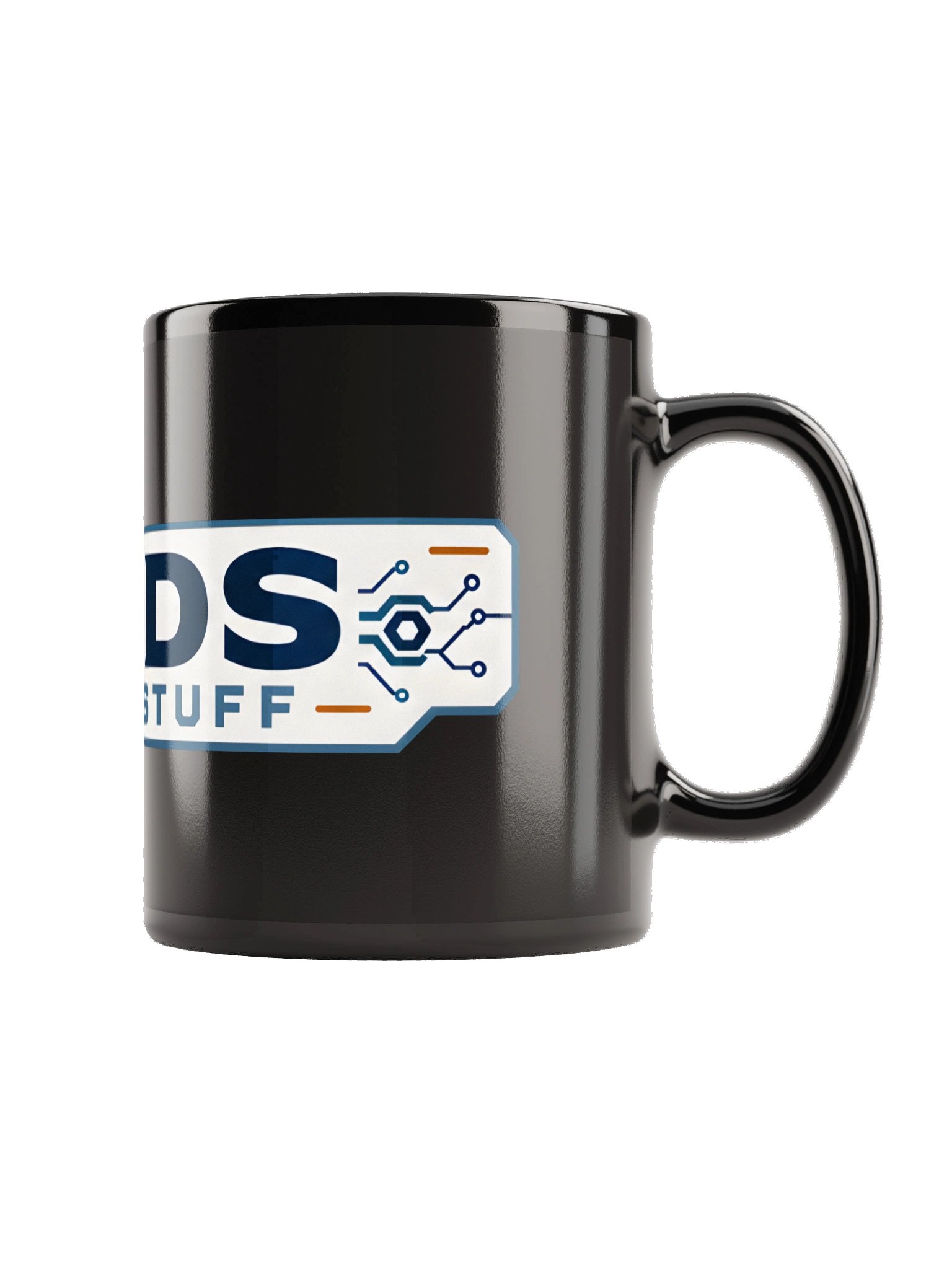 Dads Know Stuff Large Logo Black Mug product image (6)
