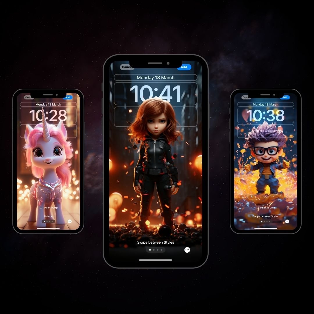 🦸‍♂️📱 Illustration Art Series: Super Hero iPhone Lock Screen Wallpaper 💥✨ product image (3)