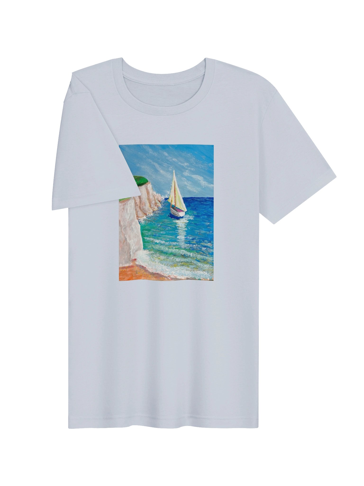 Sailing by the Cliffs — T-shirt product image (3)