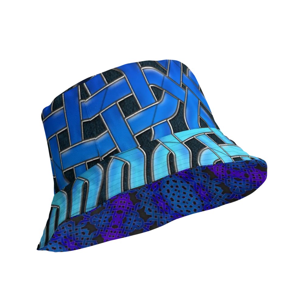 Blue Celtic Knot Kaleidoscope Buckethat product image (4)