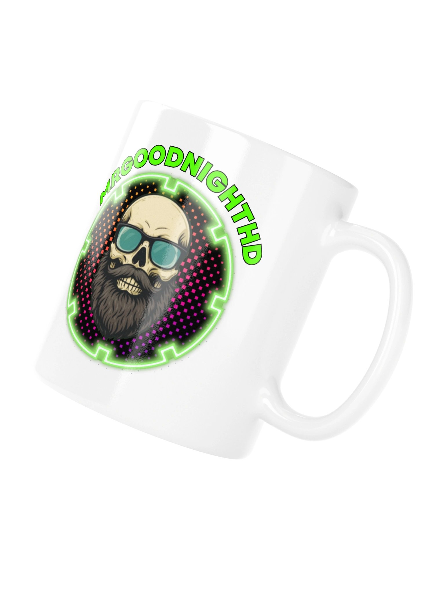 Official MRGOODNIGHTHD Skull Logo Ceramic Coffee Mug (White) product image (11)
