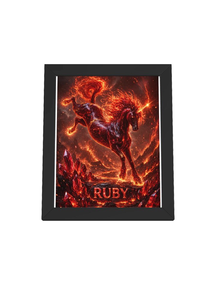 Ruby Unicorn Framed Poster product image (97)